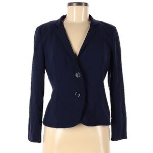 Sutton Studio wool Blazer navy blue Professional career jacket Size 8 Petite